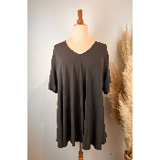 Tunique fluide unie viscose grande taille