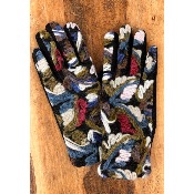 Gants chauds fils de laine brodés tactiles