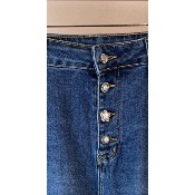 Jean bleu coupe large boutons grande taille