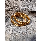 Bracelet bohème jonc bouddhiste kumlaï tressé doré