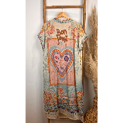 Kimono lurex faucon cœur 