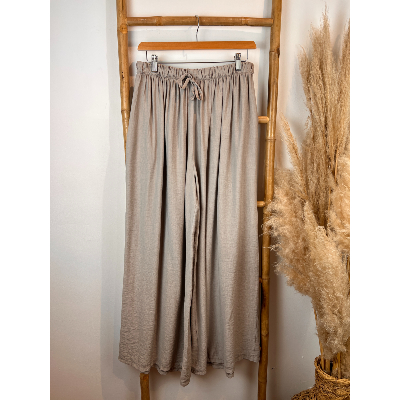 Palazzo pantalon fluide uni viscose grande taille