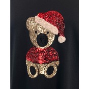 Robe de Noël en sweat ours grande taille