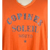 T-shirt copines mojito orange grande taille