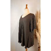 Tunique fluide unie viscose grande taille
