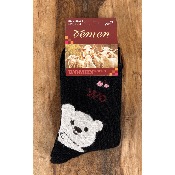 Chaussettes laine imprim� ours 36-41