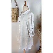Chemise blanche en tencel grande taille