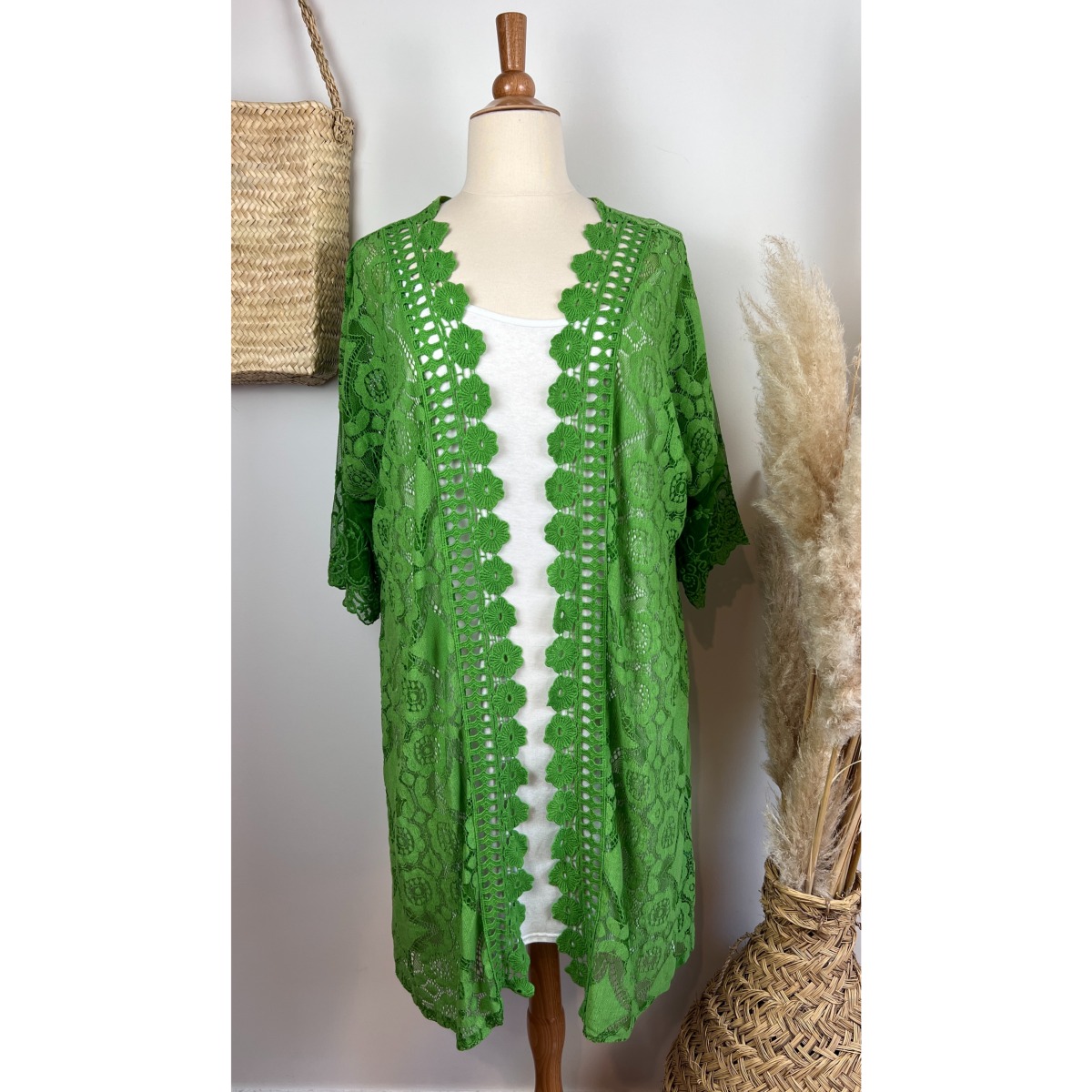 Kimono MiLong Dentelle Bohème Grande Taille