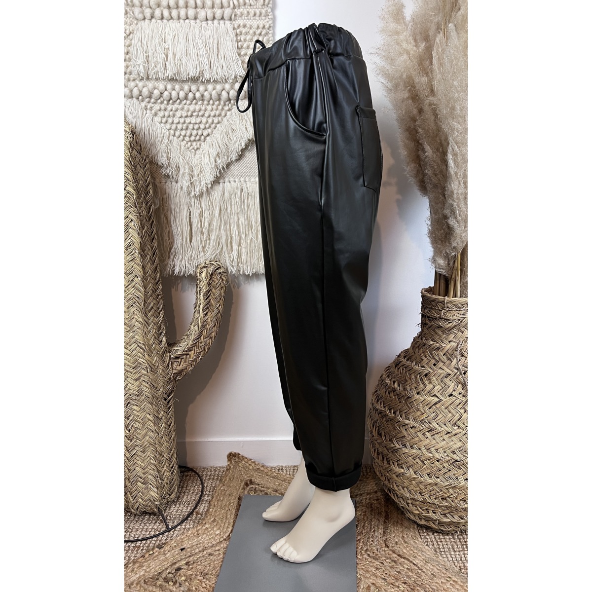 Pantalon En Simili Cuir Grande Taille Piment Rouge PASSION BOHEME