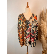 Pull lurex œil manches longues grande taille