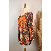 Pull maille duveteuse grande taille visage