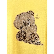 Pull col V ours léopard grande taille