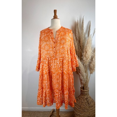 Robe De Plage Décontractée à Manches Longues Col En V Pour Femmes, Soirée De Noël Années 1950, Robe D'Été Ample Pour Femmes