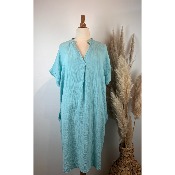 Robe en gaze de coton unie grande taille