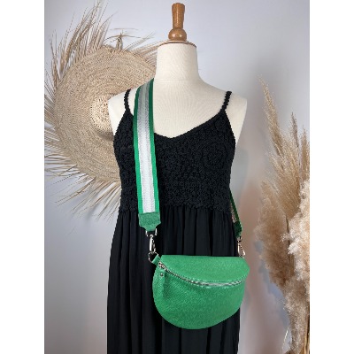 Sac banane cuir grainé bandoulière grande taille
