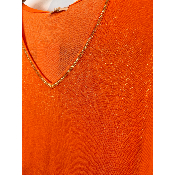 T-shirt col lurex brillant grande taille