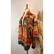 Veste imprimée léopard grande taille
