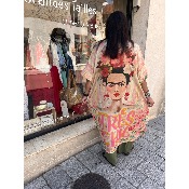 Kimono bohème Frida rose grande taille