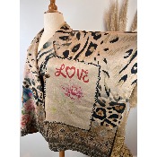 Poncho Veste en suédine Frida grande taille
