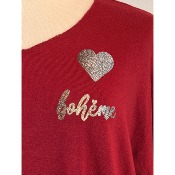 Pull coeur bohème grande taille