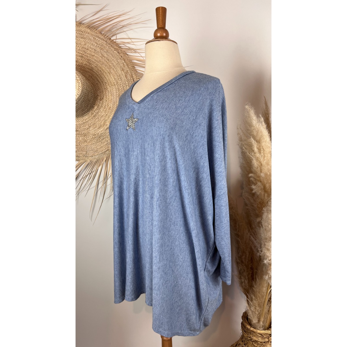 Pull Oversize Femme Noir - Taille Unique (du 36 Au 42) - Viscose Mélangé - Neuf Avec étiquettes
