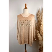 Pull printemps "la vie boh�me" grande taille