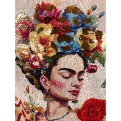 Pull fin lurex manches courtes Frida Kahlo grande taille