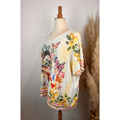 Pull manches courtes inspiration Frida grande taille