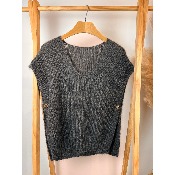 Pull sans manches maille mousseuse 44-46