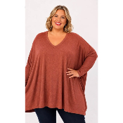 Pull uni oversize grande taille du 52/54 au 58/60