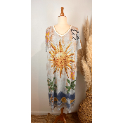Robe longue lurex soleil grande taille