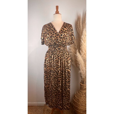 Robe longue magique léopard grande taille 38/40 au 50/52