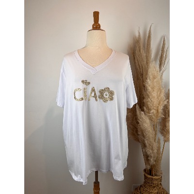 T-shirt coton "Ciao" grande taille