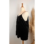 Top en velours et sequins grande taille