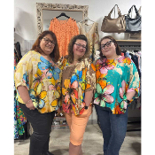 Tunique oversize imprimée fleurs soie & viscose grande taille