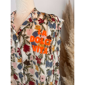 Chemise sans manches imprimé fleuri grande taille