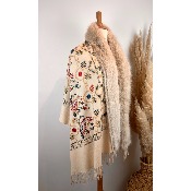 Etole brodée col fausse fourrure