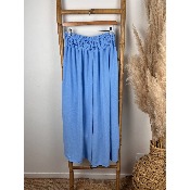 Pantalon palazzo taille smockée grande taille