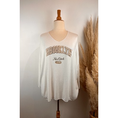 Pull printemps "brooklyn" grande taille