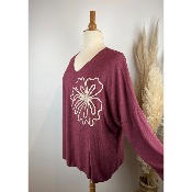 Pull fleur grande taille 