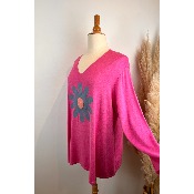 Pull fleur marguerite grande taille