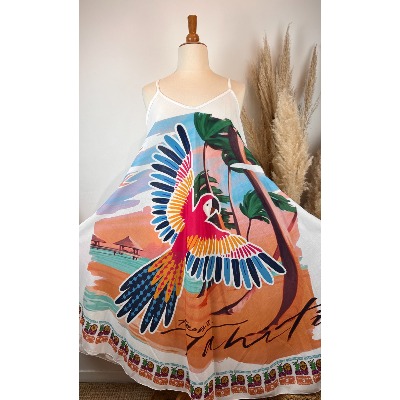 Robe longue bretelles ara / island grande taille