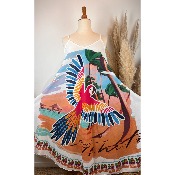 Robe longue bretelles ara / island grande taille