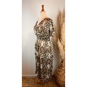 Robe longue magique léopard grande taille 38/40 au 50/52