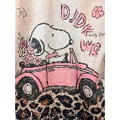 Veste mailles léopard Snoopy suédine jusqu'au 46