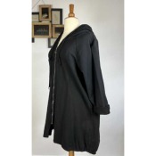 Veste mi-longue en sweat - noir - 46 48