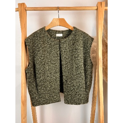 Veste sans manches façon laine bouillie
