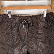 Pantalon stretch zèbre marron chocolat grande taille
