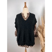 Pull sans manche grande taille 
