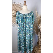 Robe bohème liberty manches courtes grande taille